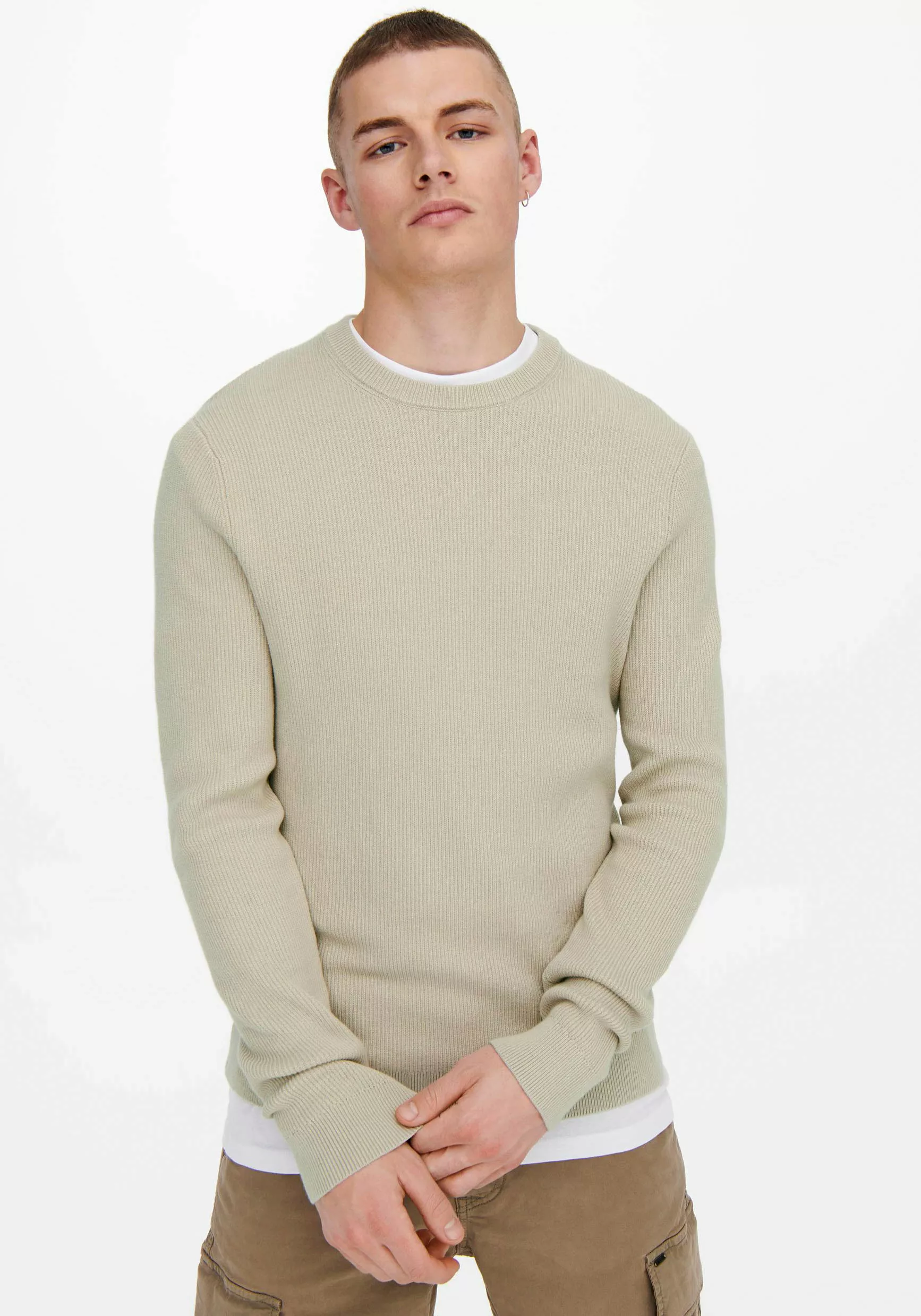 ONLY & SONS Strickpullover, im Strukturmuster günstig online kaufen