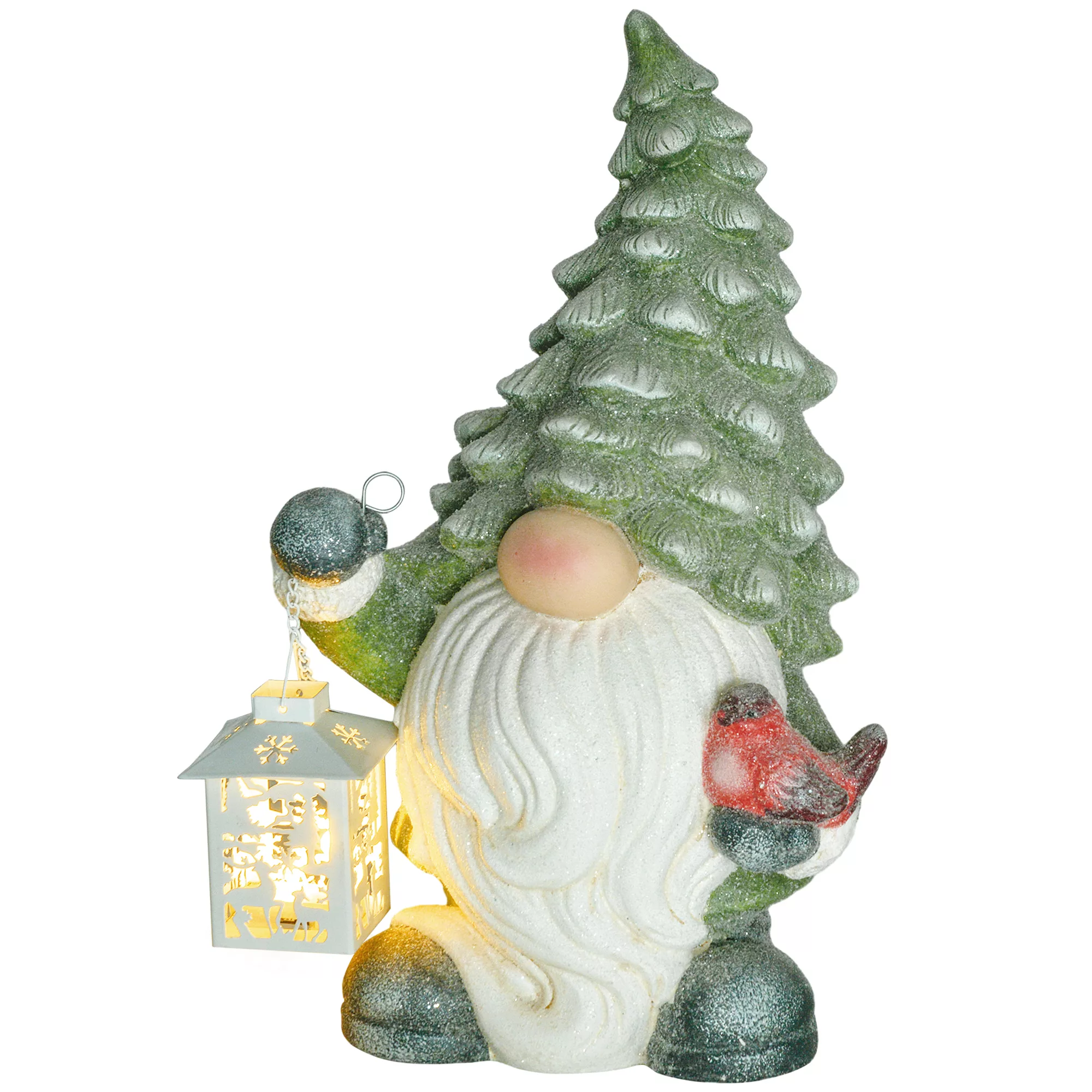 HOMCOM Weihnachtsdeko Figur, Weihnachtsmann mit Weihnachtsbaum-Mütze und La günstig online kaufen