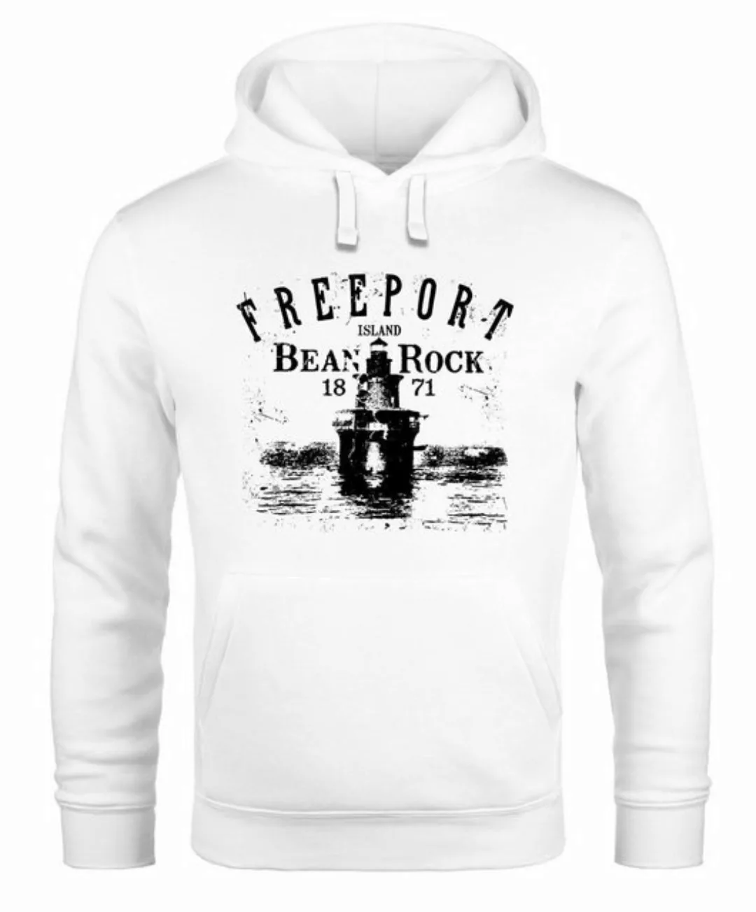 Neverless Hoodie Hoodie Herren Retro Print Leuchturm Motiv Schriftzug Freep günstig online kaufen