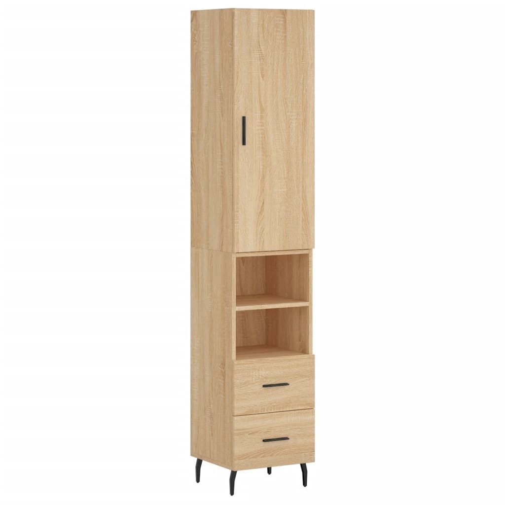 vidaXL Highboard Highboard Sonoma-Eiche 34,5x34x180 cm günstig online kaufen