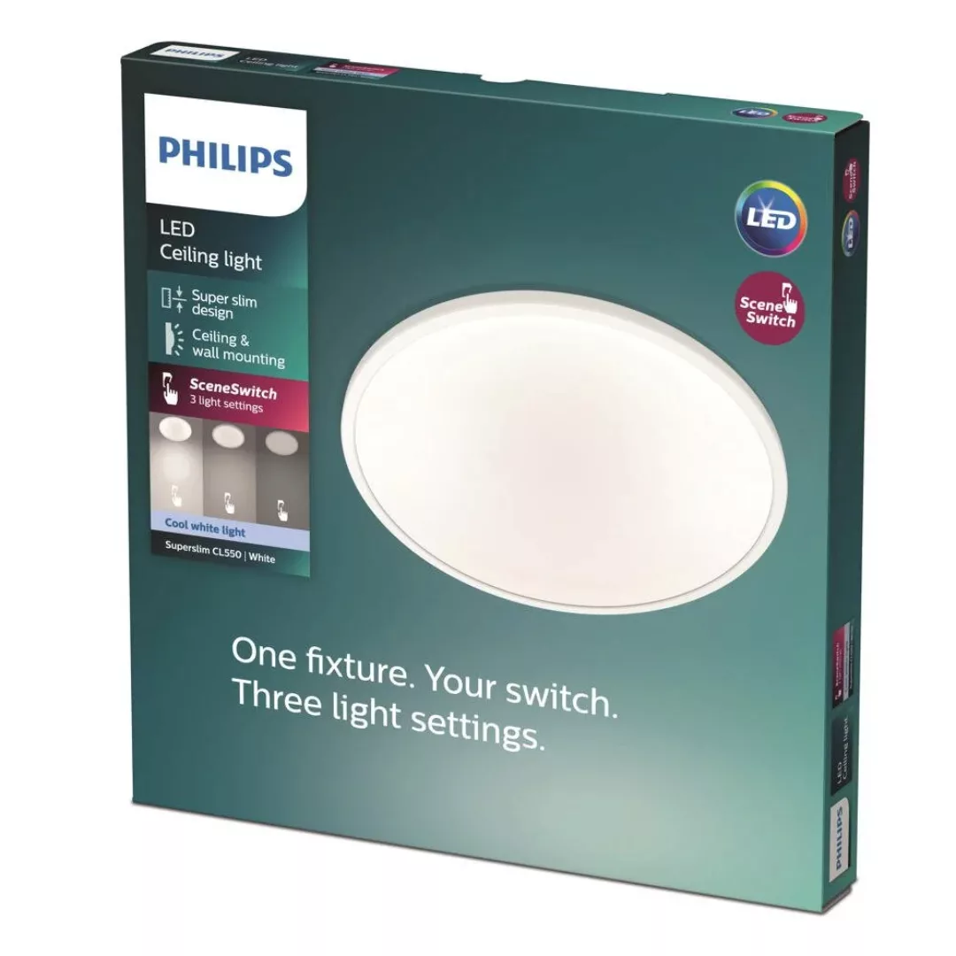 Philips LED Deckenleuchte Cl550 in Weiß 15W 1500lm 4000K günstig online kaufen