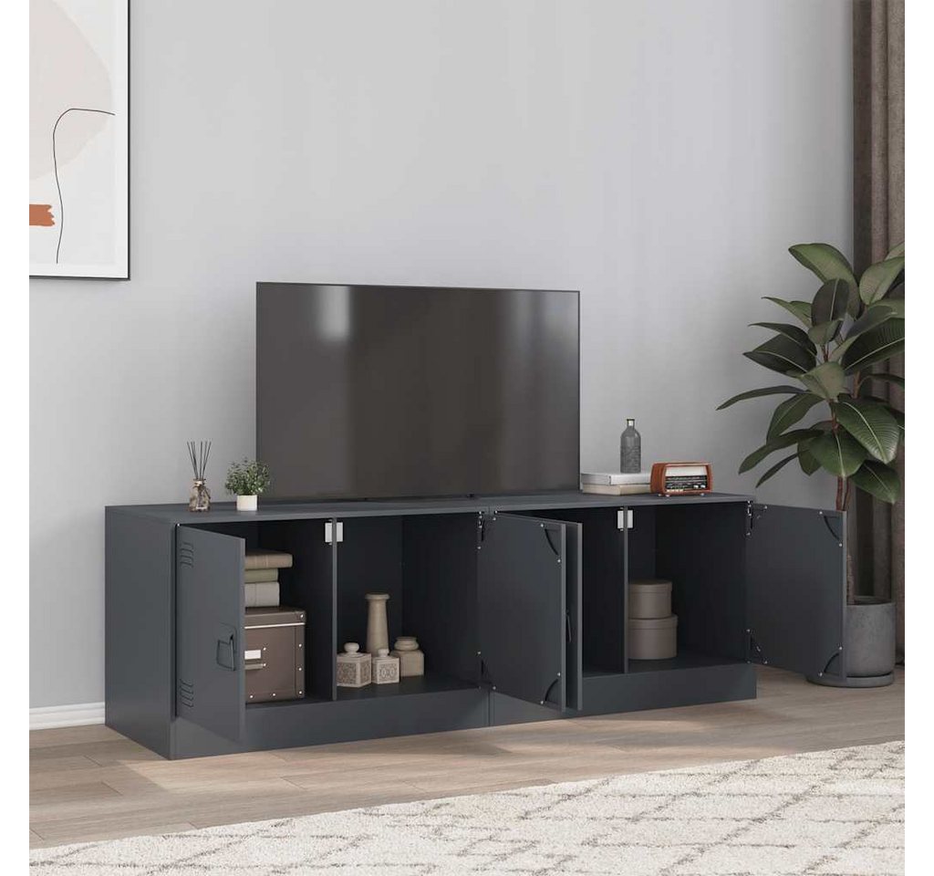 vidaXL TV-Schrank TV-Schränke 2 Stk. Anthrazit 67x39x44 cm Stahl günstig online kaufen