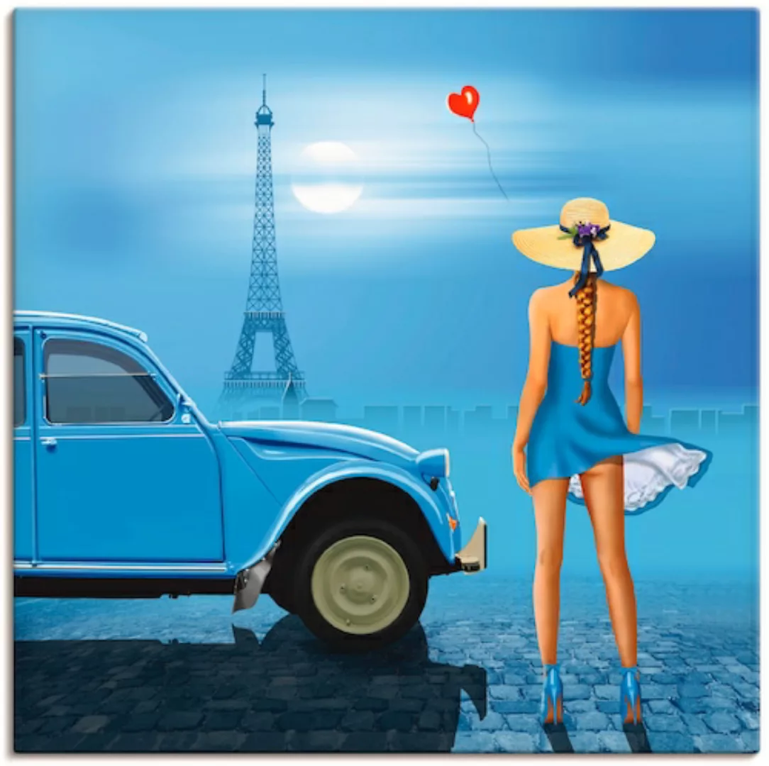 Artland Leinwandbild »Französisch Blau«, Frau, (1 St.) günstig online kaufen
