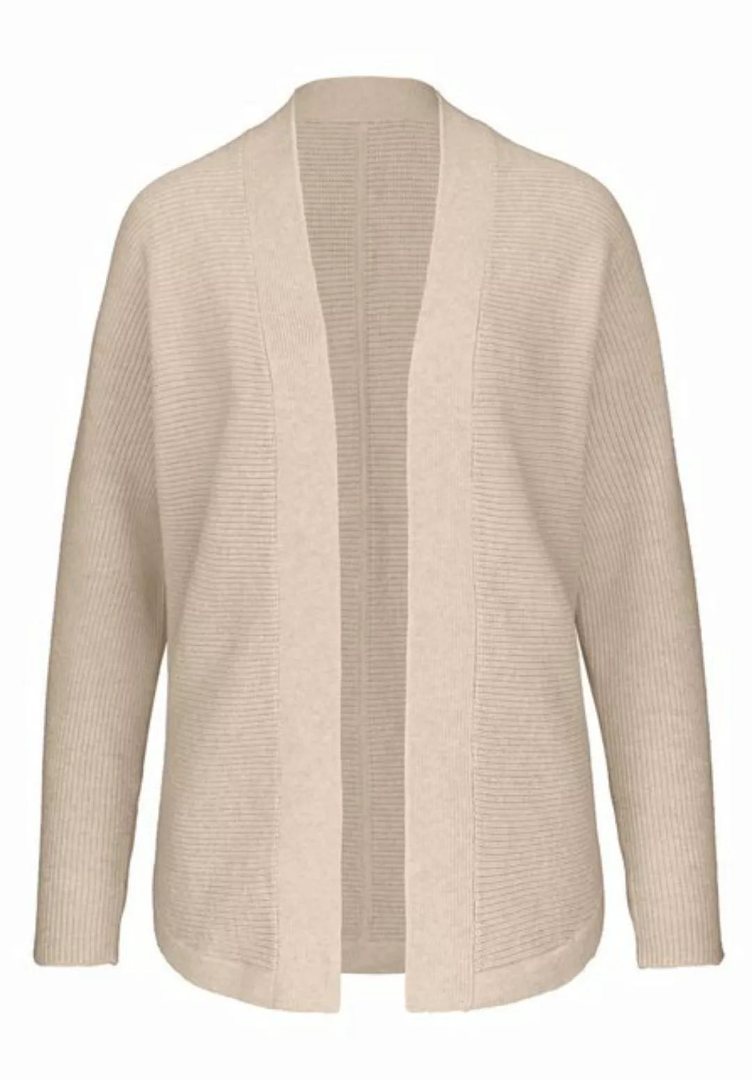 bianca Strickjacke OTIS in quer gestricktem Feinpaten, mit langem V-Neck günstig online kaufen