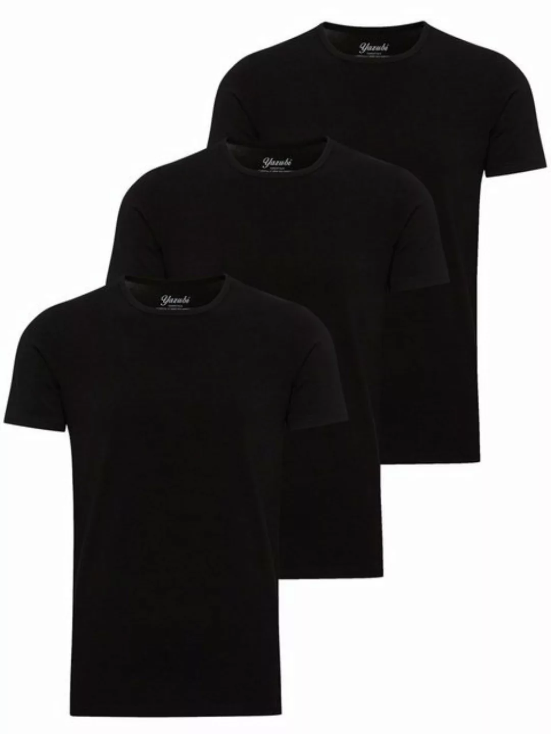 Yazubi T-Shirt 3-Pack Mythic Basic T-Shirt Crew Neck (Set) modernes Rundhal günstig online kaufen