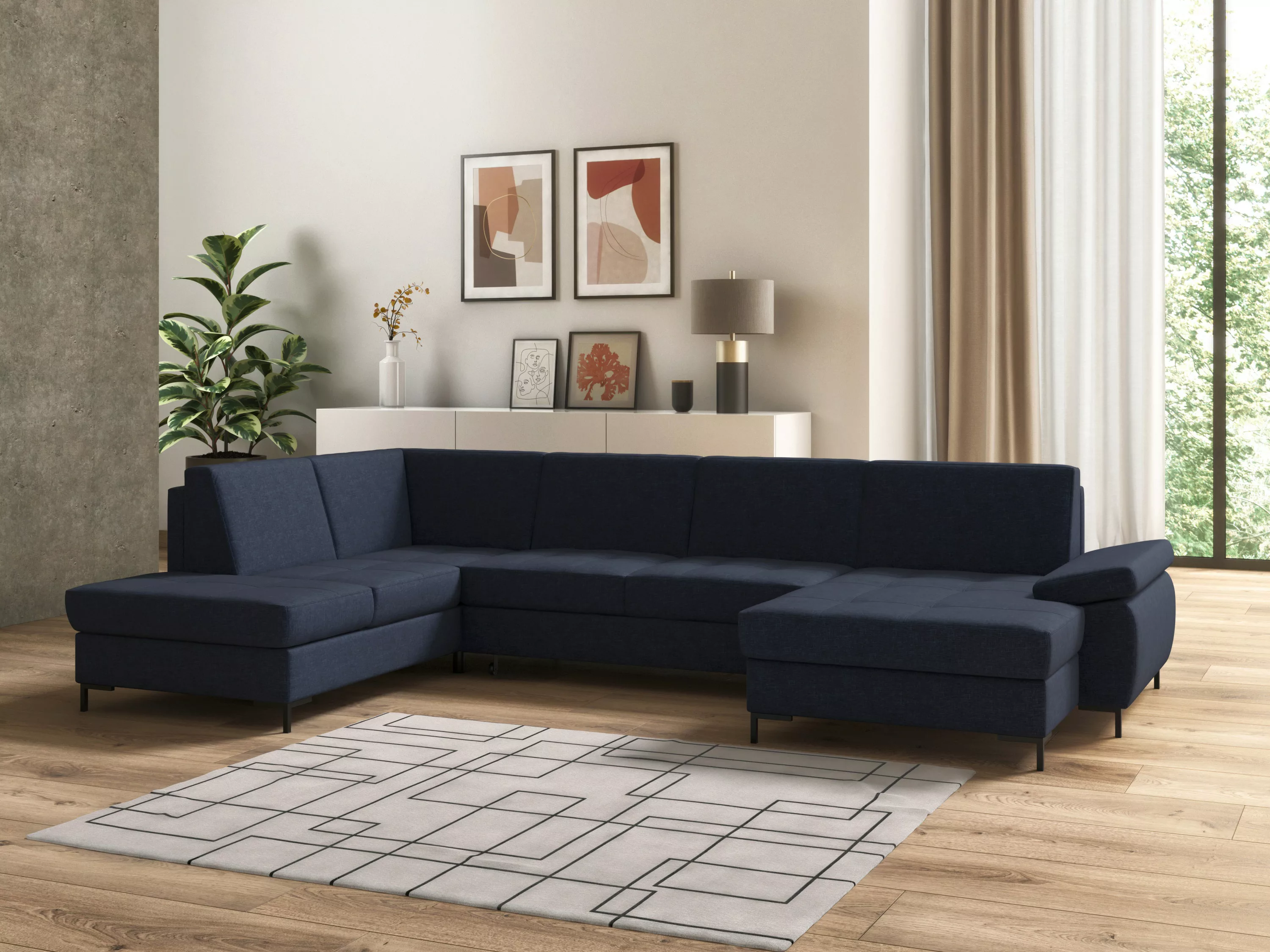 DOMO collection Wohnlandschaft "Capelo, komfortabel, klare Linien zeichnen günstig online kaufen