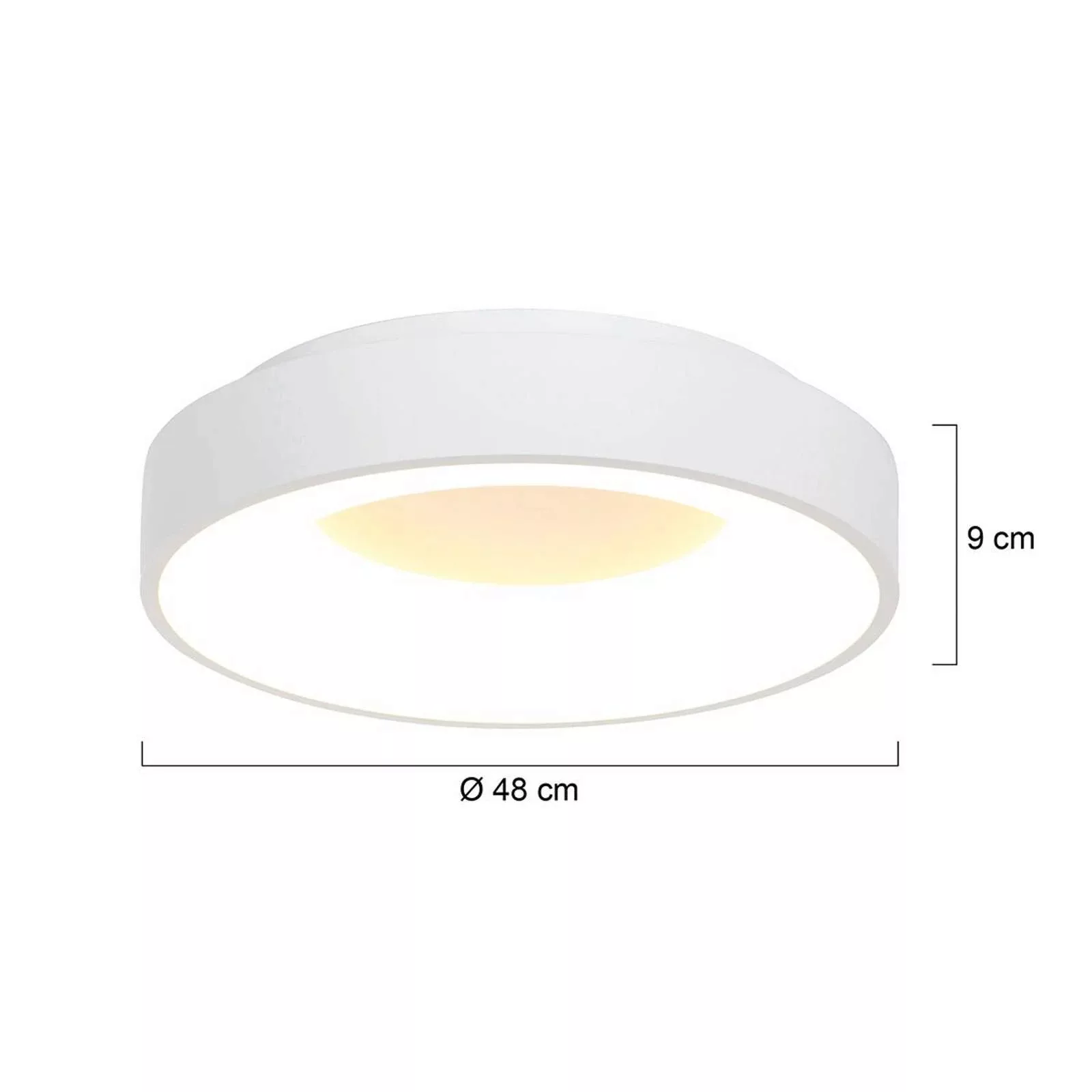 LED Deckenleuchte Ringlede in Weiß 40W 3600lm günstig online kaufen