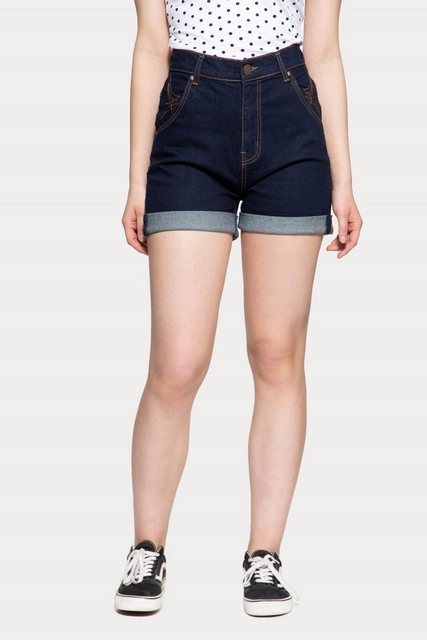 QueenKerosin Jeansshorts High Waist günstig online kaufen