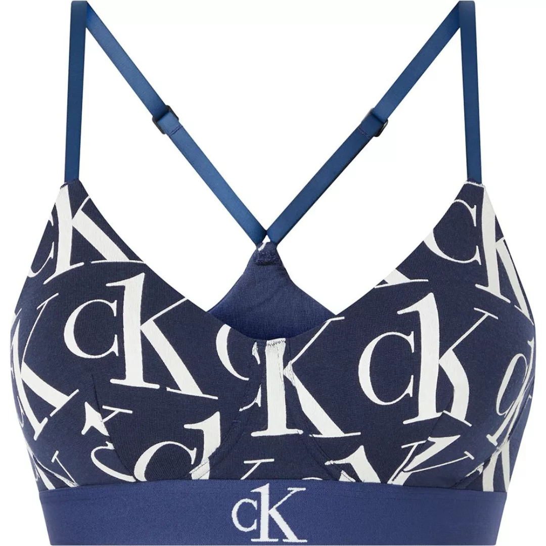 Calvin Klein Underwear Lightly Lined Bralette S Plush Ck1 Print / Blue Shad günstig online kaufen