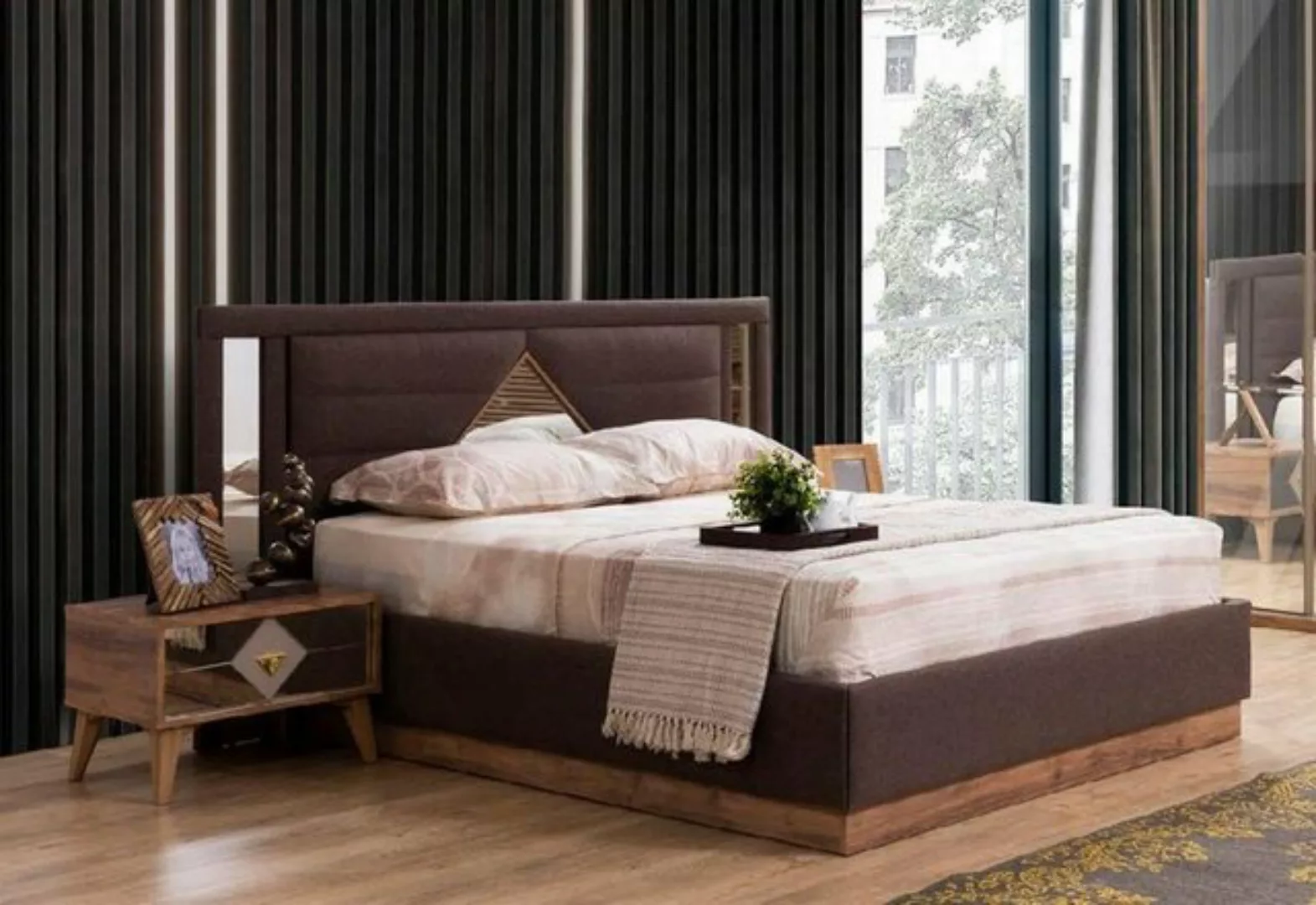JVmoebel Bett Bett Luxus Betten Holz Bettrahmen Design Modern Bettgestelle günstig online kaufen