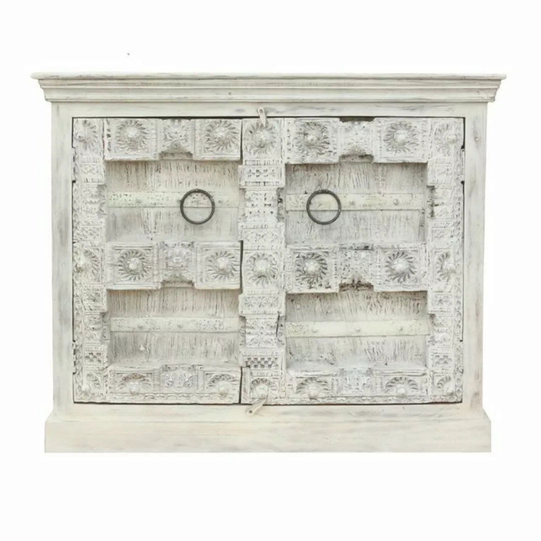 Oriental Galerie Unterschrank Weiß Whitewash Sideboard Harleen Model 1 Indi günstig online kaufen