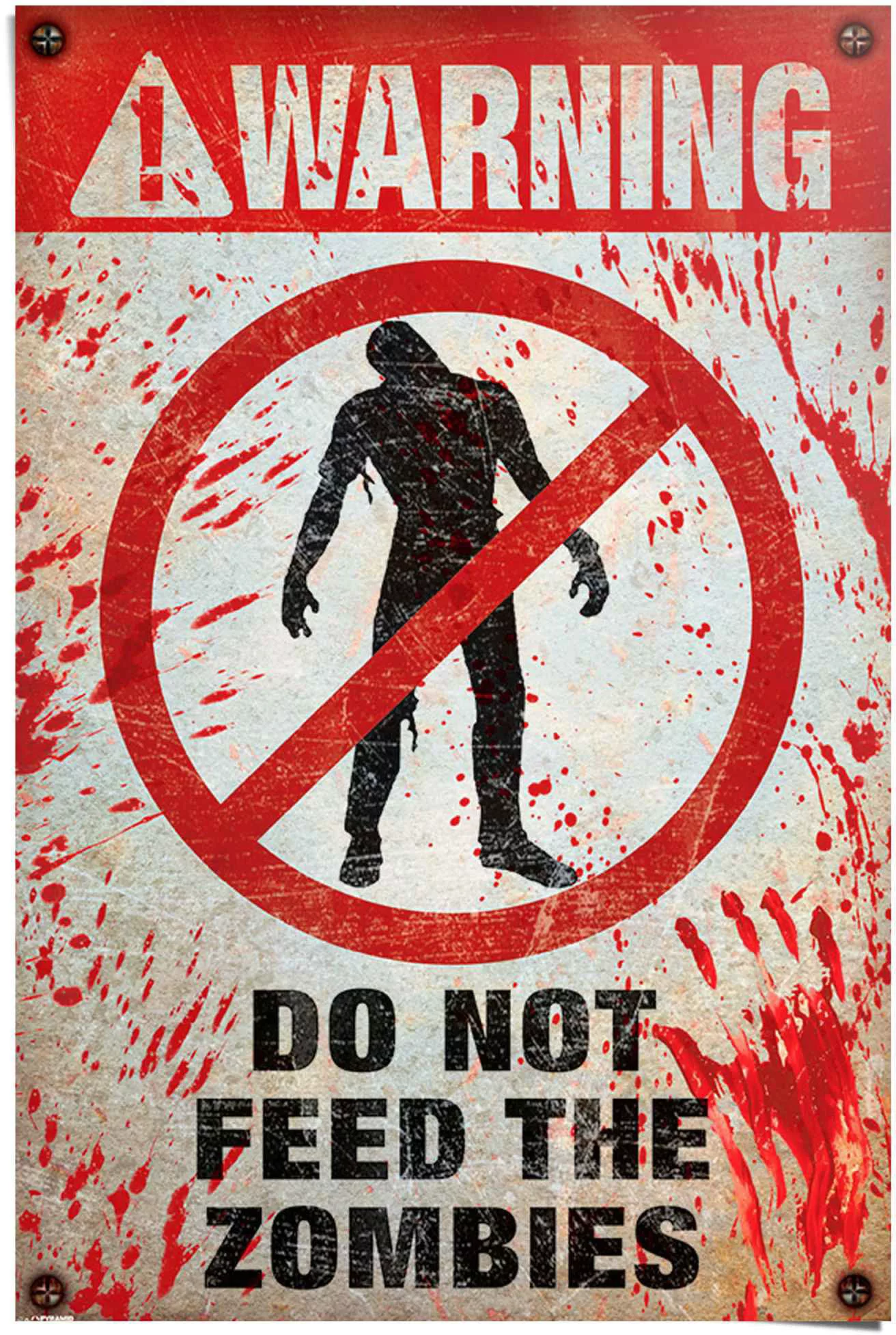 Reinders Poster "Warning Do Not Feed The Zombies", (1 St.) günstig online kaufen