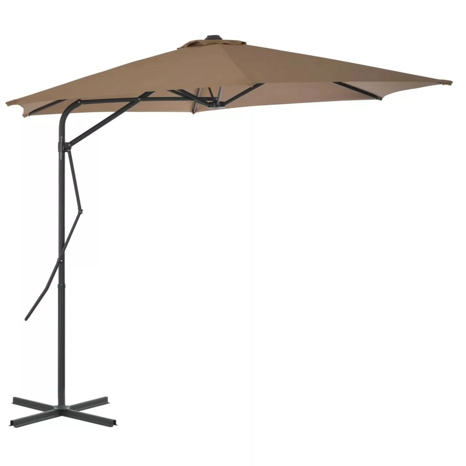 furnicato Sonnenschirm mit Stahl-Mast 300 cm Taupe günstig online kaufen