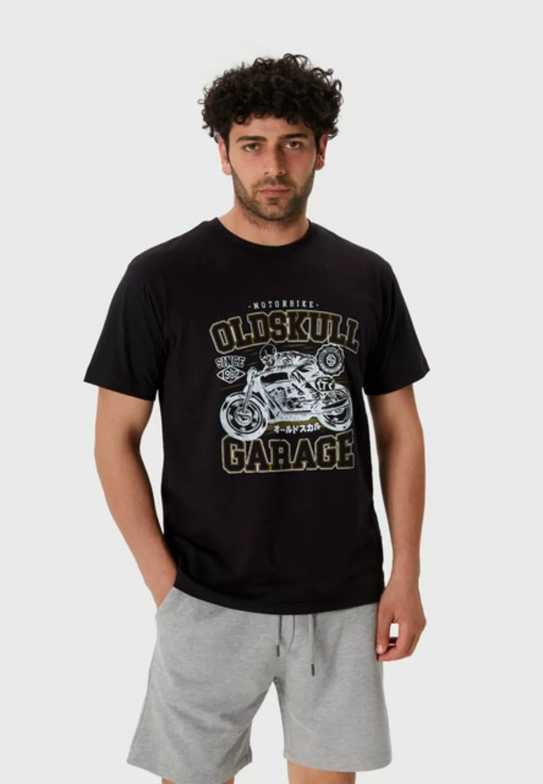 Oldskull T-Shirt Rtrip Moto Skull Logo Graphic günstig online kaufen