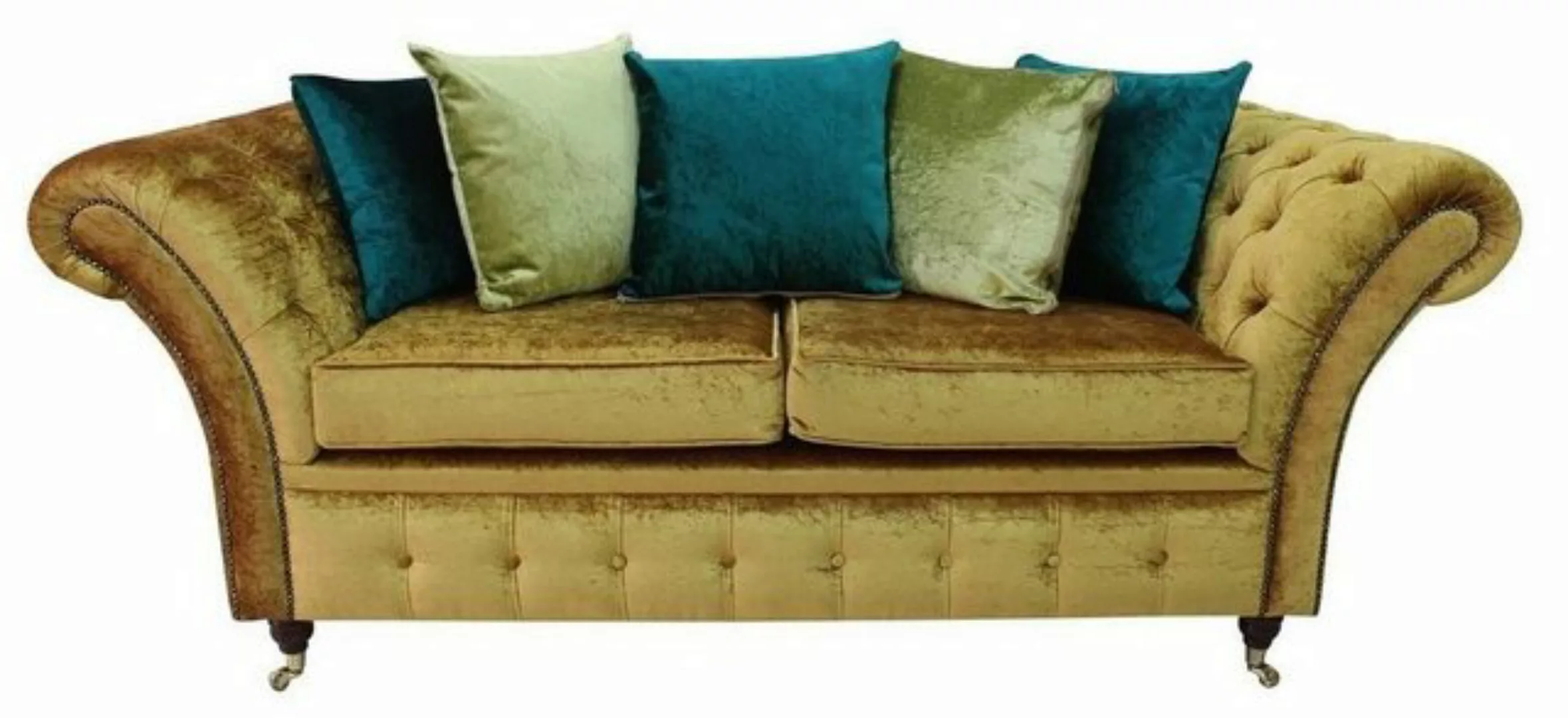 JVmoebel 2-Sitzer Chesterfield Design Luxus Polster Sofa Couch Sitz Textil günstig online kaufen