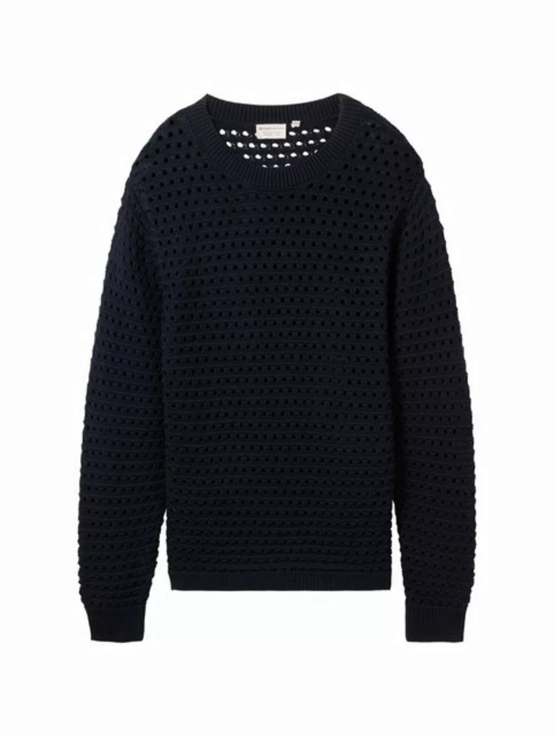 TOM TAILOR Denim Strickpullover open structure pullover, off white günstig online kaufen