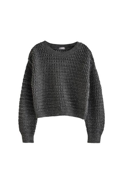 Next Rundhalspullover Pullover in Metallic-Optik (1-tlg) günstig online kaufen