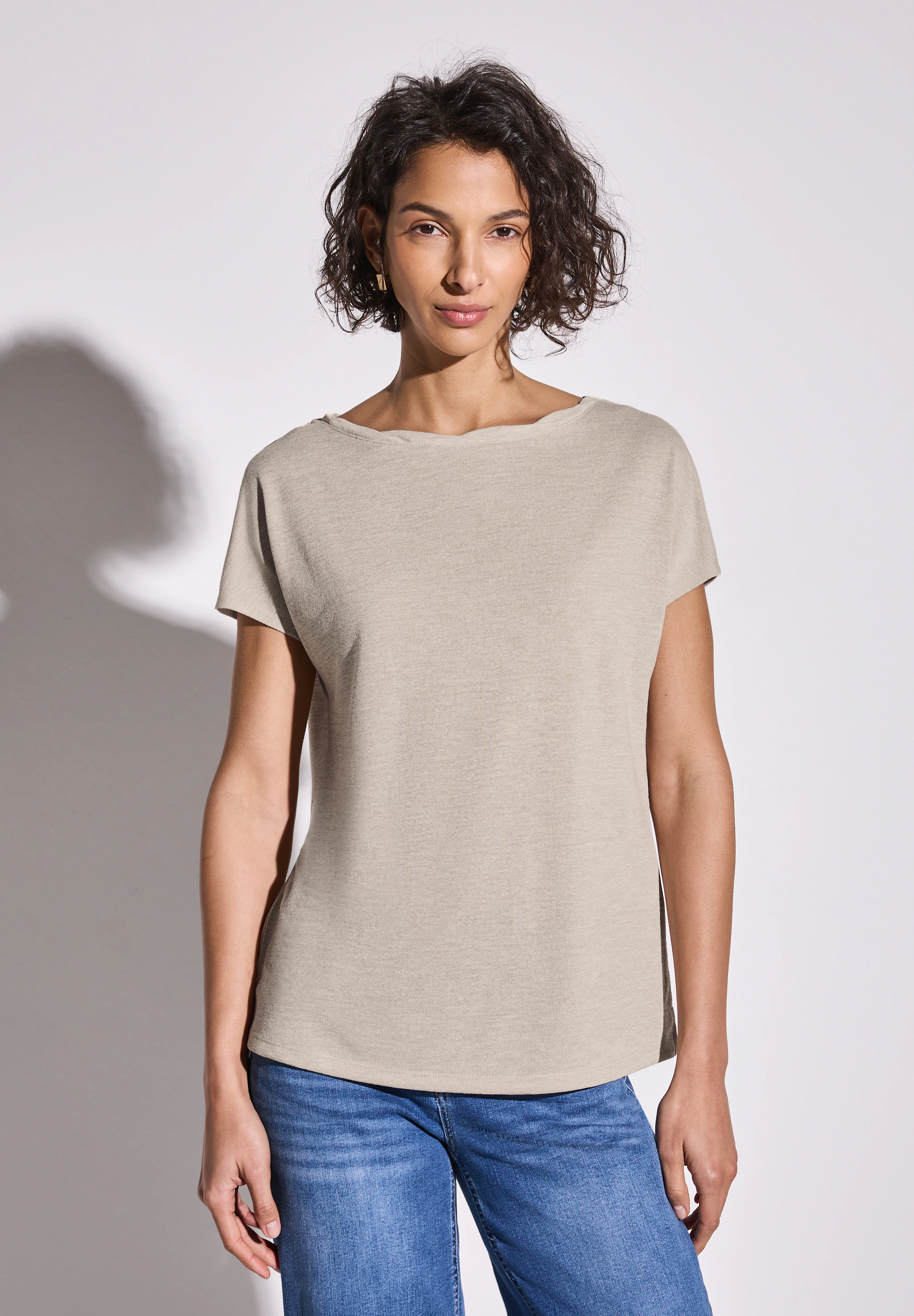 STREET ONE T-Shirt, mit U-Boot-Ausschnitt günstig online kaufen