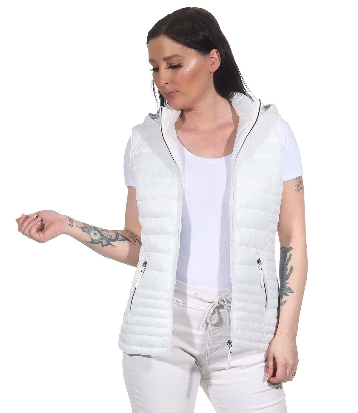 Aurela Damenmode Steppweste Kurzweste Maritim leichte günstig online kaufen