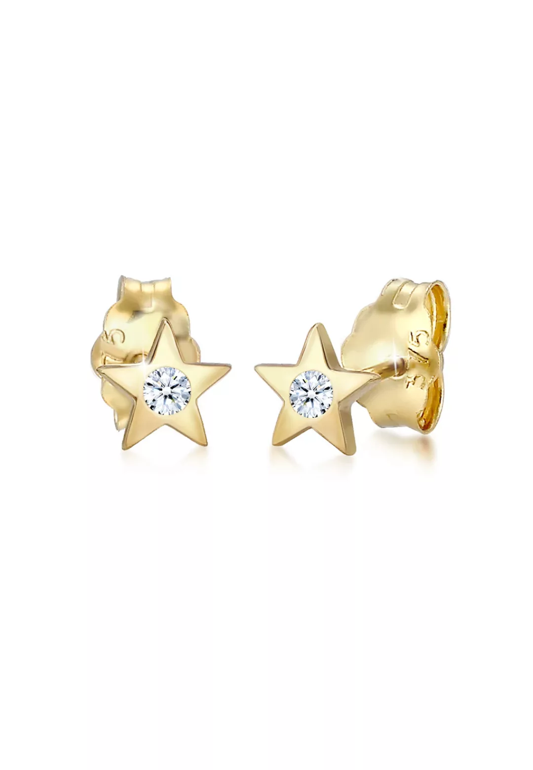 Elli DIAMONDS Paar Ohrstecker "Stecker Stern Astro Diamant (0.03ct) 375 Gel günstig online kaufen
