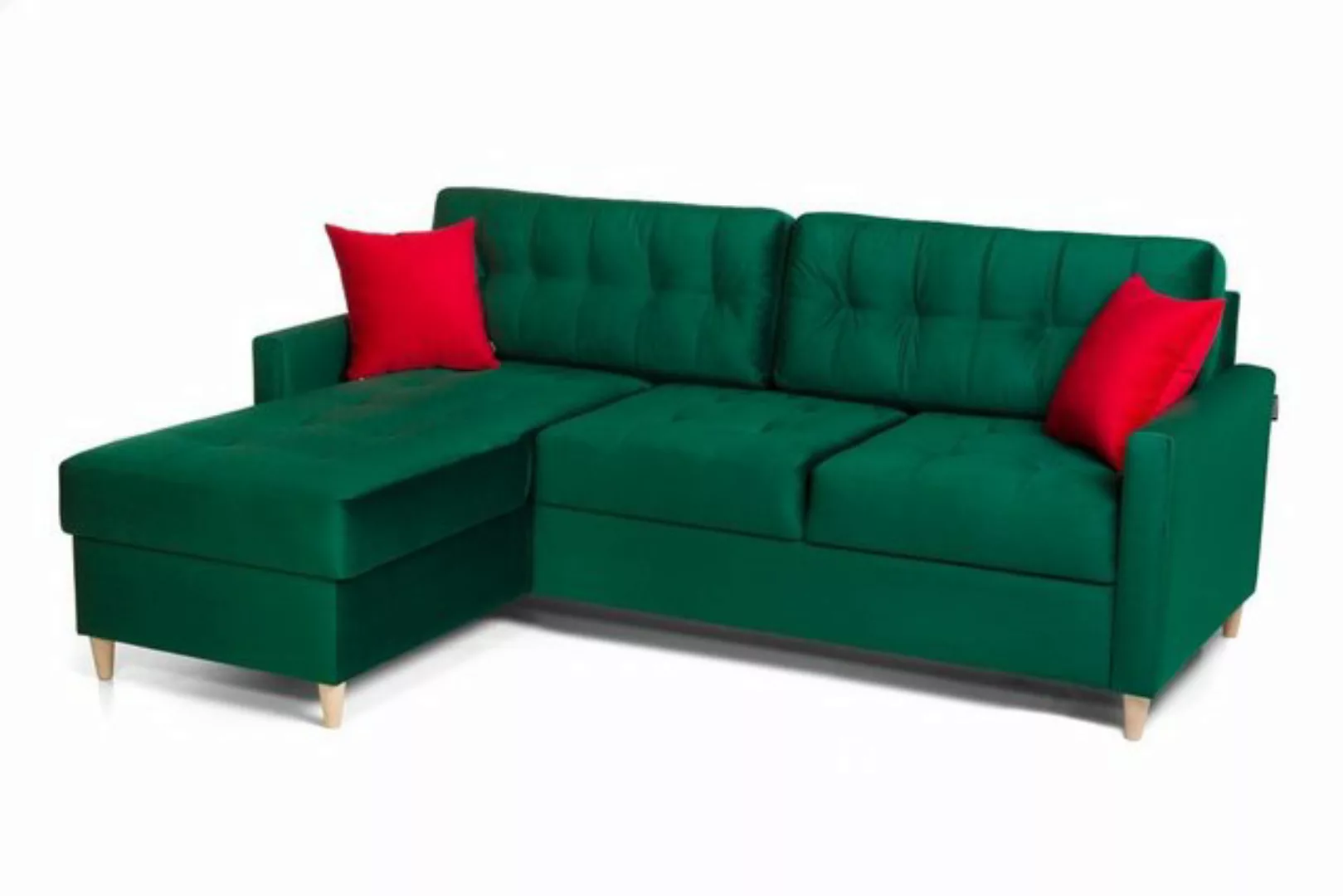 Fun Möbel Ecksofa Ecksofa Schlafsofa MOLDE mit Ottomane in Stoff, mit Schla günstig online kaufen