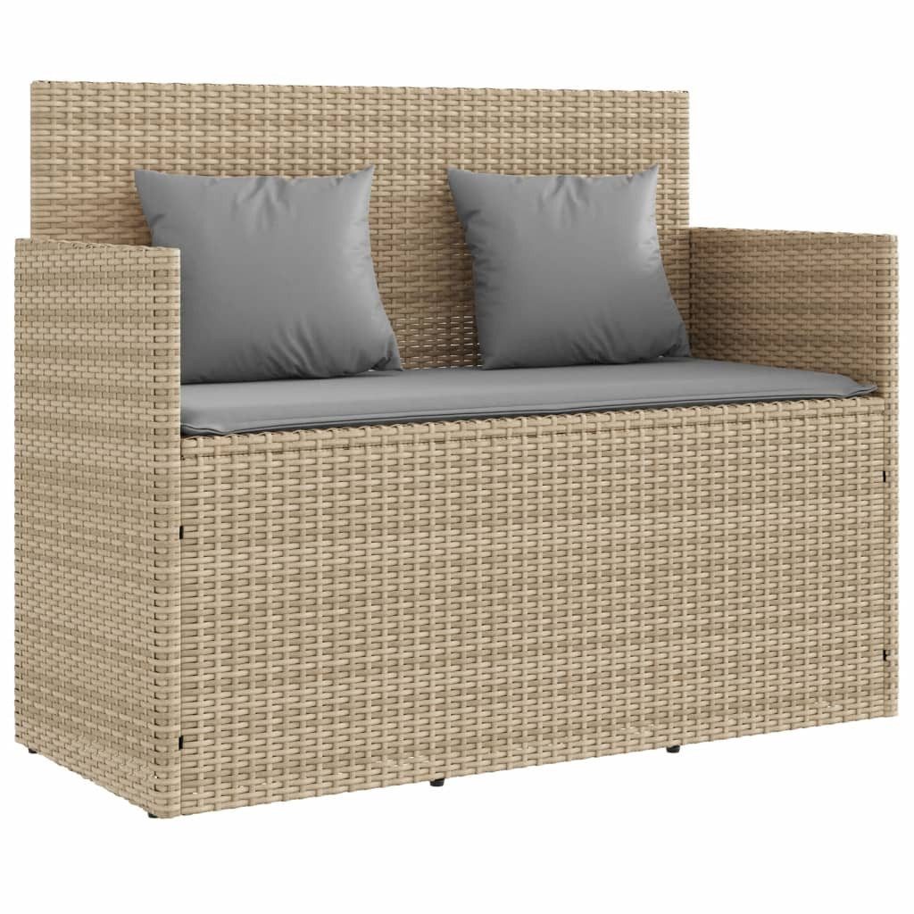 vidaXL Gartenbank Gartenbank mit Kissen Beige günstig online kaufen
