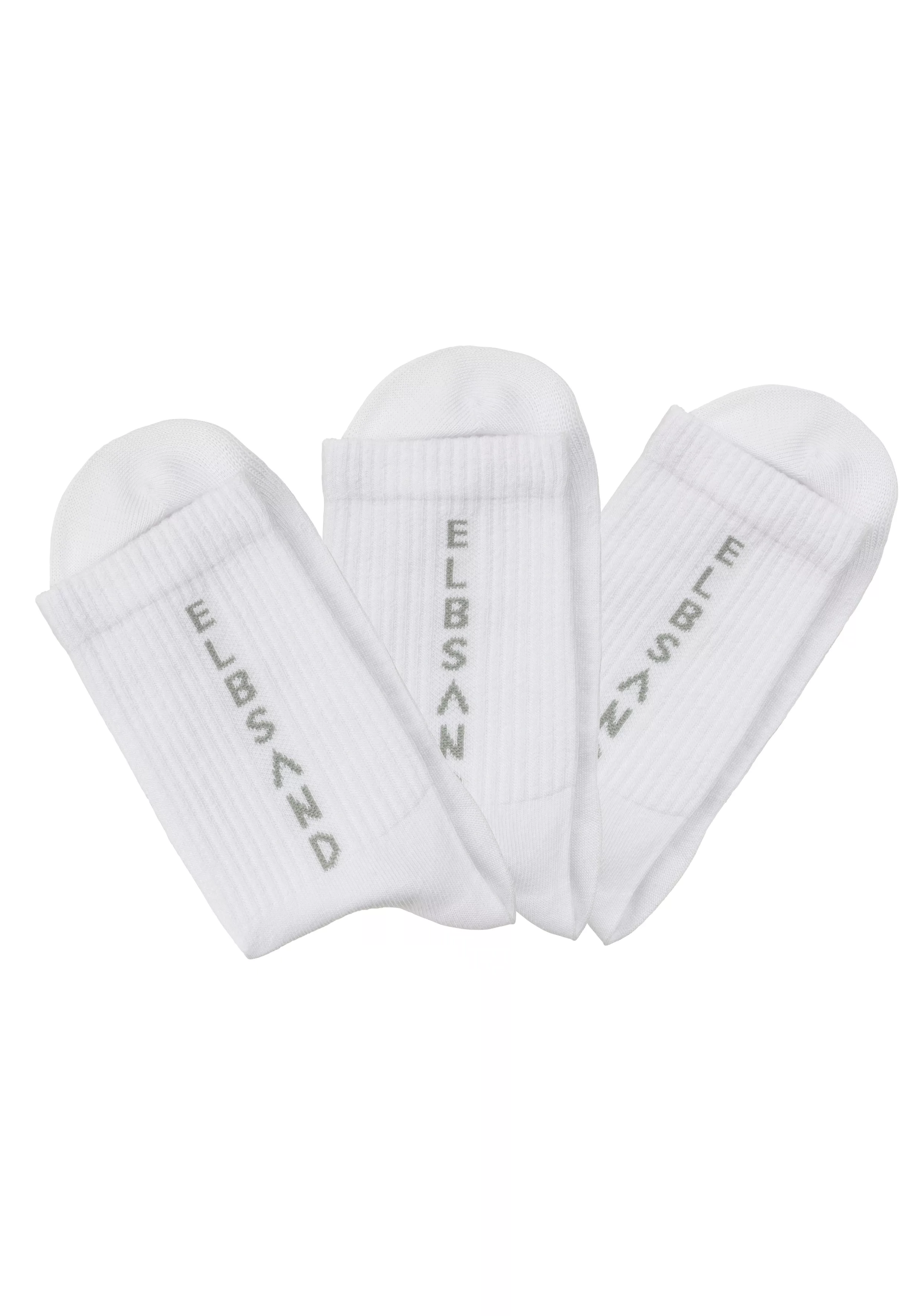 Elbsand Socken, (3 Paar), mit eingestricktem Schriftzug günstig online kaufen