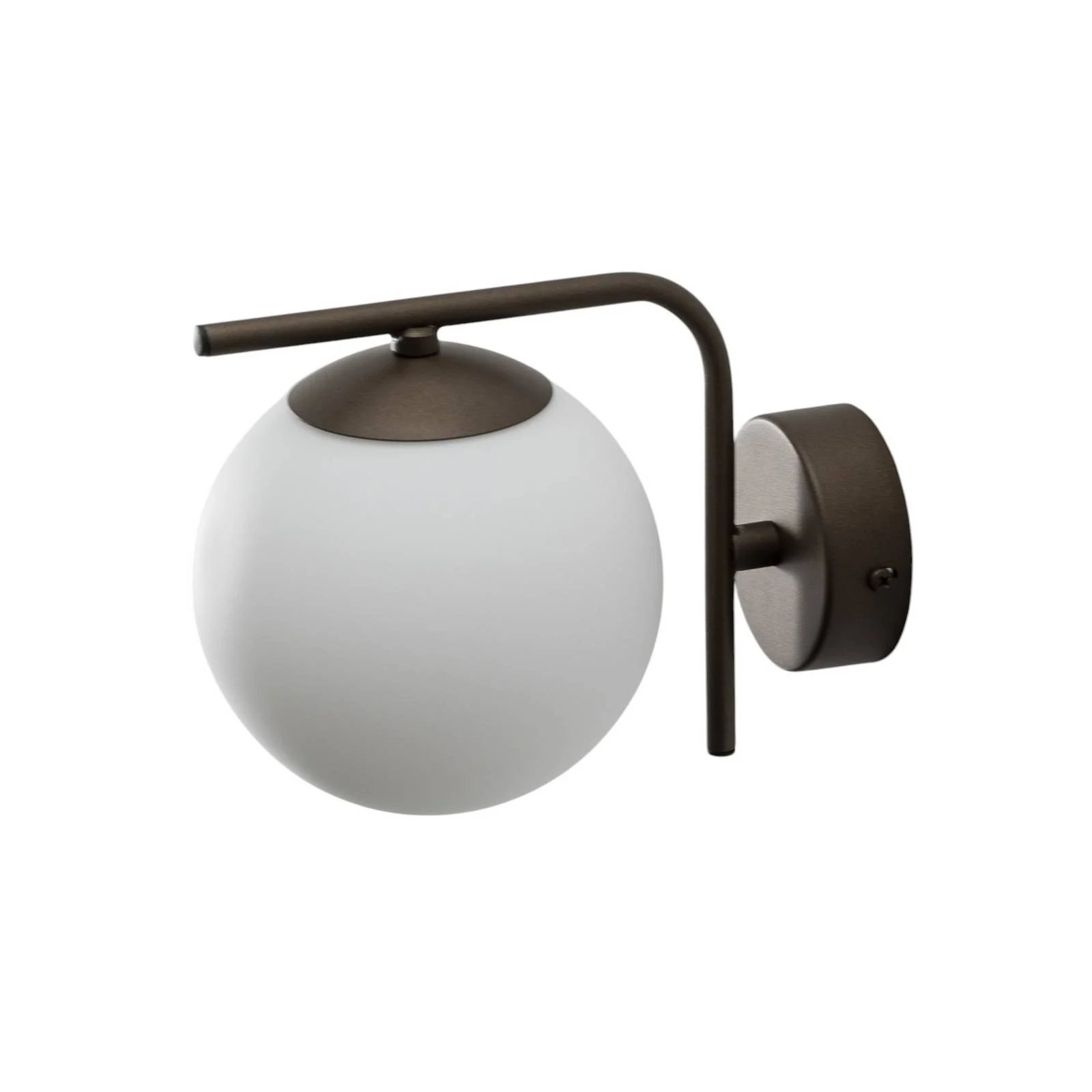 Wandleuchte Aurora, braun, Glas, 17 cm hoch, Kugel, E14 günstig online kaufen