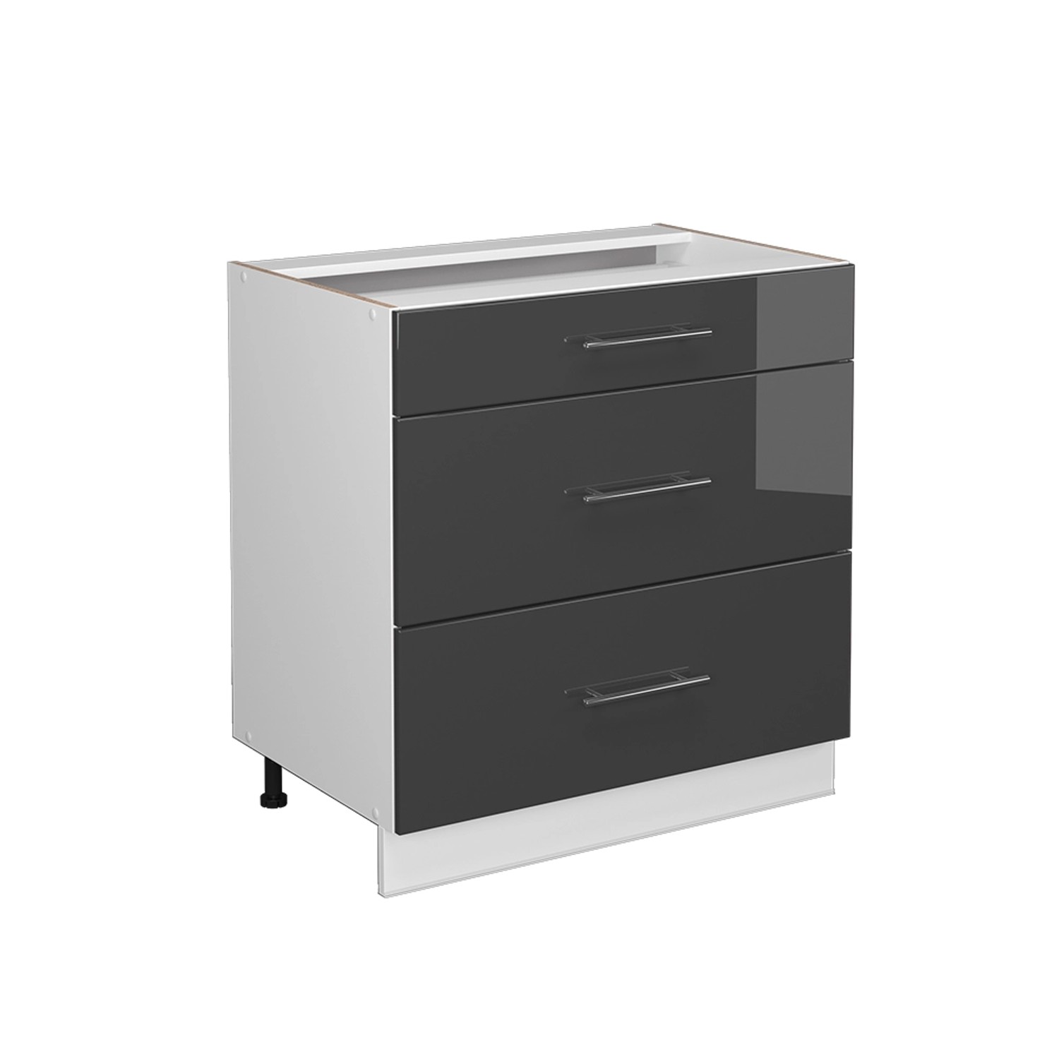 Vicco Midischrank Fame-Line Anthrazit HG/Weiß 80x81.6cm günstig online kaufen
