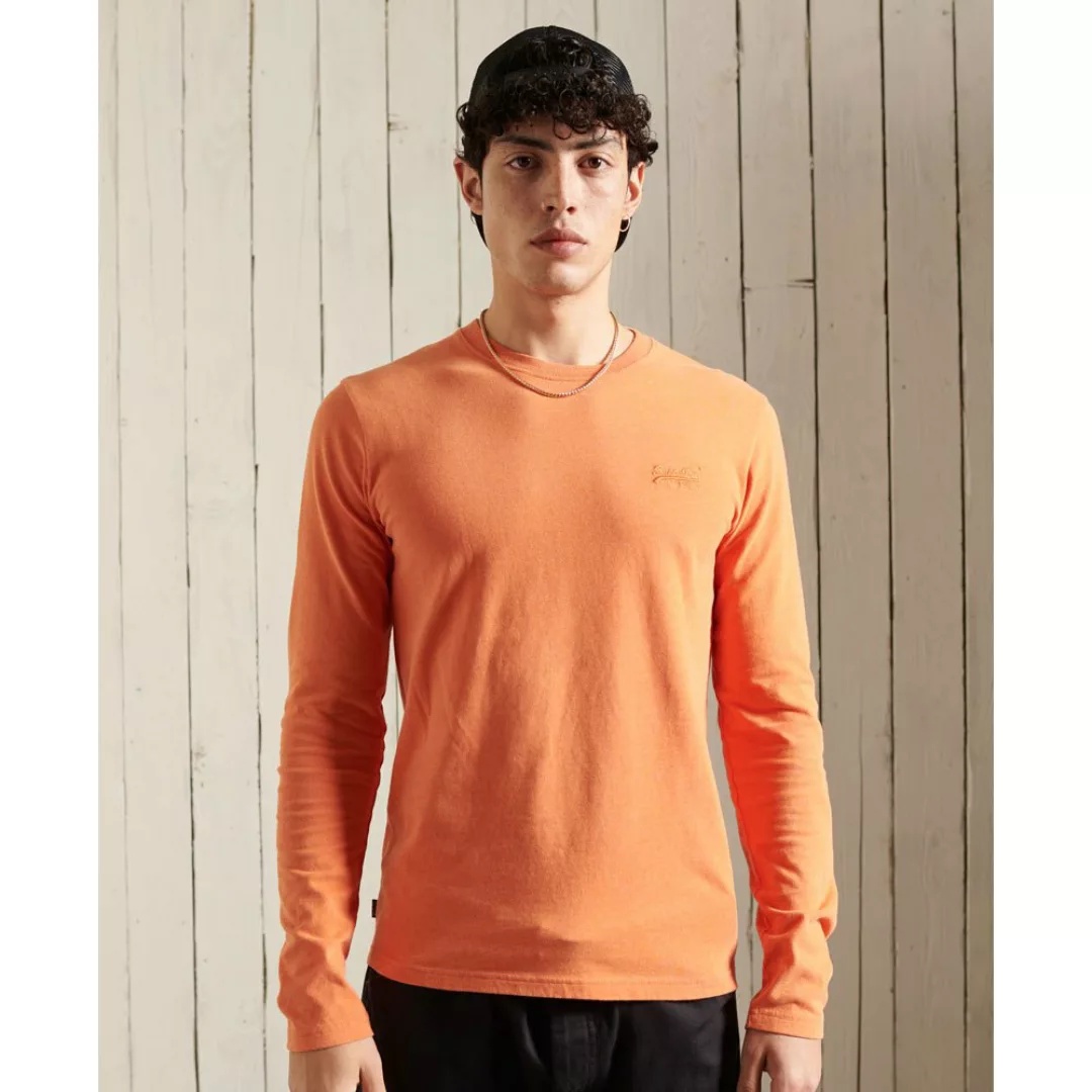 Superdry Orange Label Vintage Embroidered Langarm-t-shirt M Rust Orange Mar günstig online kaufen