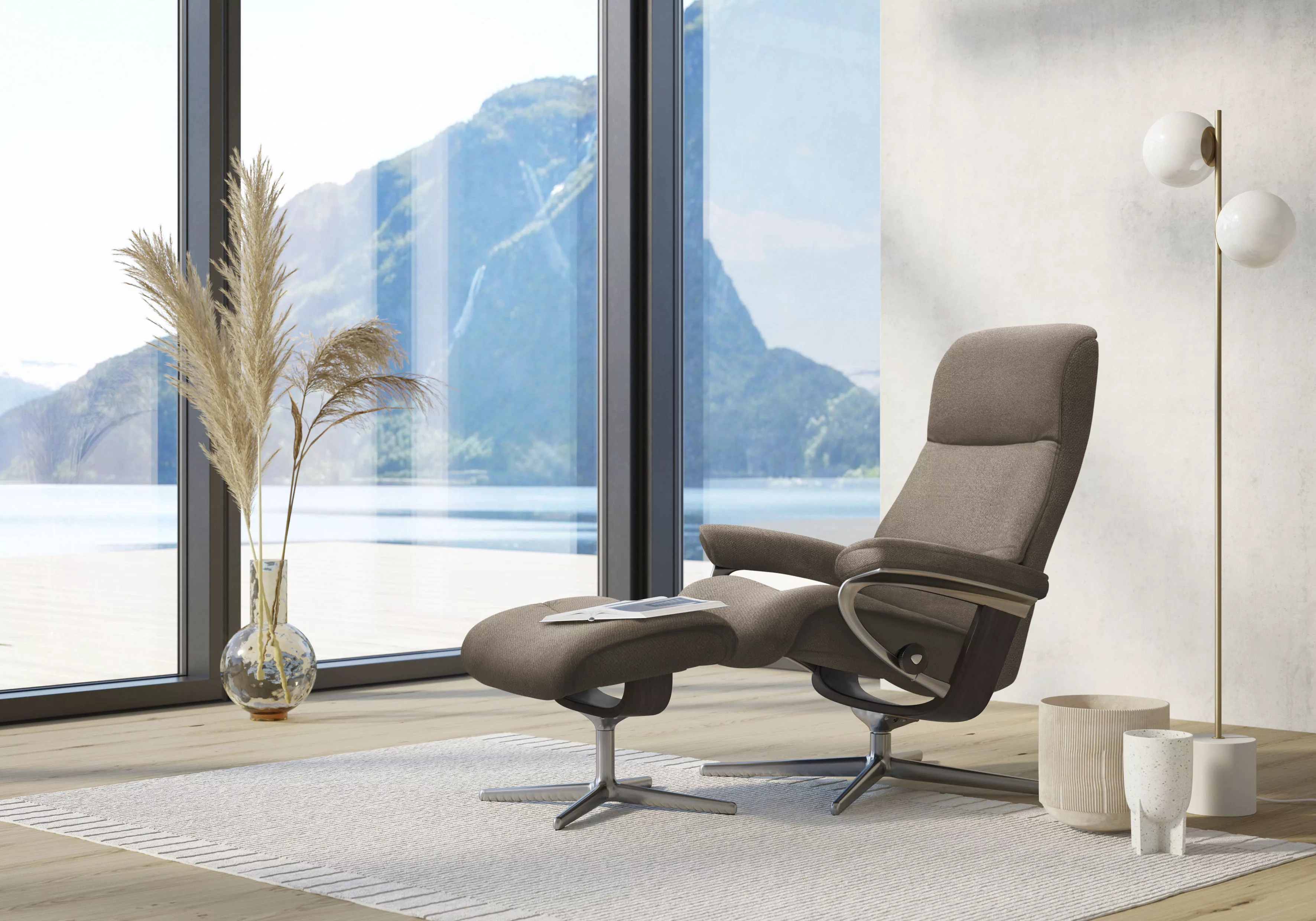 Stressless® Relaxsessel »View«, (Set, Relaxsessel mit Hocker), mit Hocker, günstig online kaufen