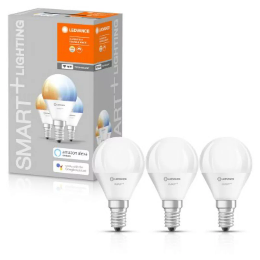 LEDVANCE SMART+ WiFi E14 4,9W Tropfen CCT 3er günstig online kaufen