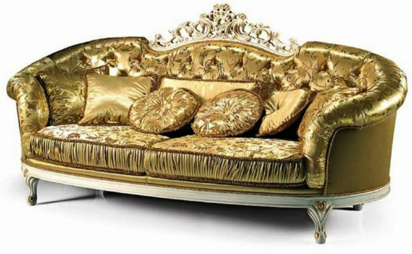 Casa Padrino Sofa Casa Padrino Luxus Barock Sofa Gold / Elfenbein 238 cm - günstig online kaufen