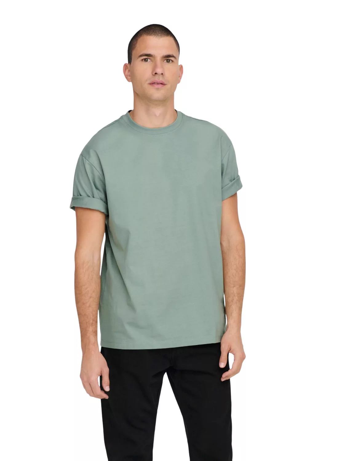 ONLY & SONS T-Shirt - oversize kurzarm Shirt - Basic T-Shirt einfarbig - un günstig online kaufen