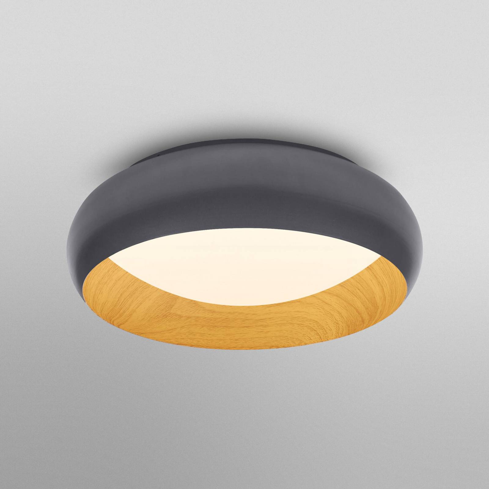 OSRAM LED-Deckenlampe ORBIS LIVIA, Ø 30 cm, grau, Metall dim günstig online kaufen