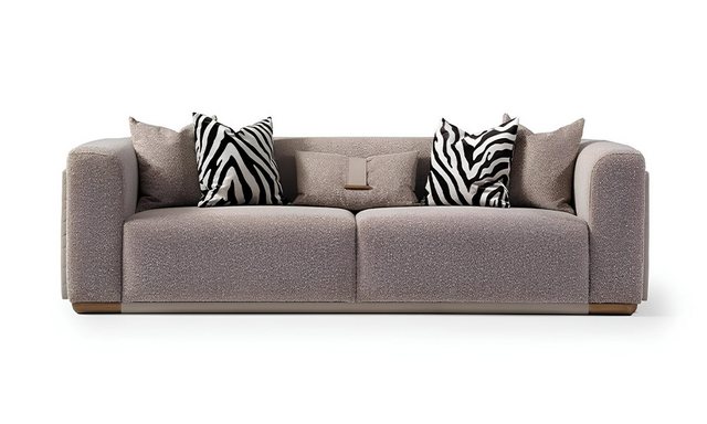 Xlmoebel Sofa Neuzeitliches Stoffsofa in Grau für vier Personen, modernes, günstig online kaufen