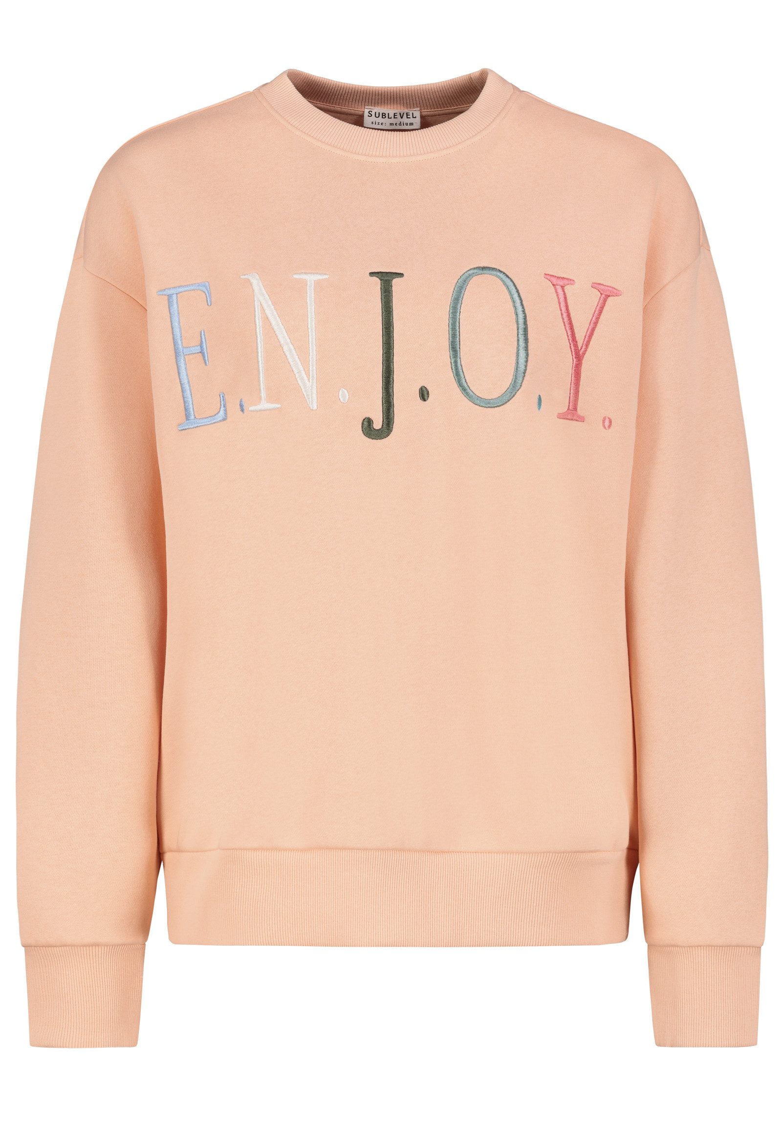 SUBLEVEL Sweatshirt Damen Pullover langarm bestickt günstig online kaufen