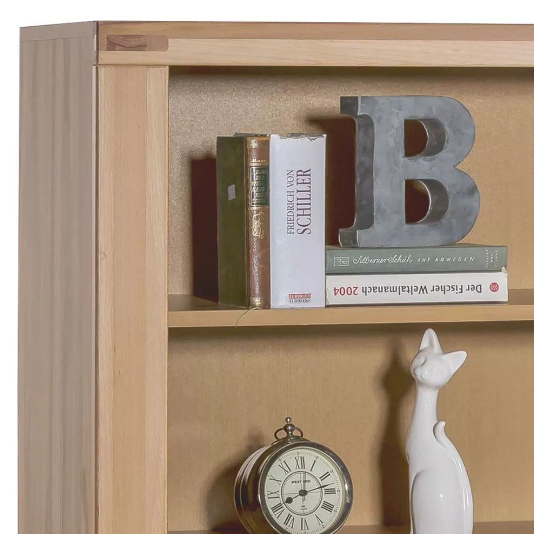 Bücherregal aus Kernbuche teilmassiv 140 cm hoch günstig online kaufen