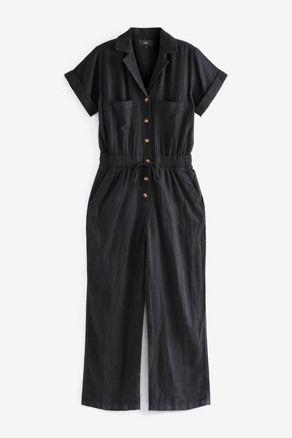 Next Jumpsuit Overall mit Reverskragen aus Leinengemisch (1-tlg) günstig online kaufen