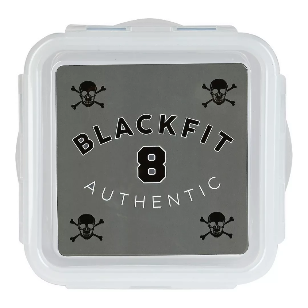 Lunchbox Blackfit8 Skull Polyurethan Schwarz Grau (13 X 7.5 X 13 Cm) günstig online kaufen