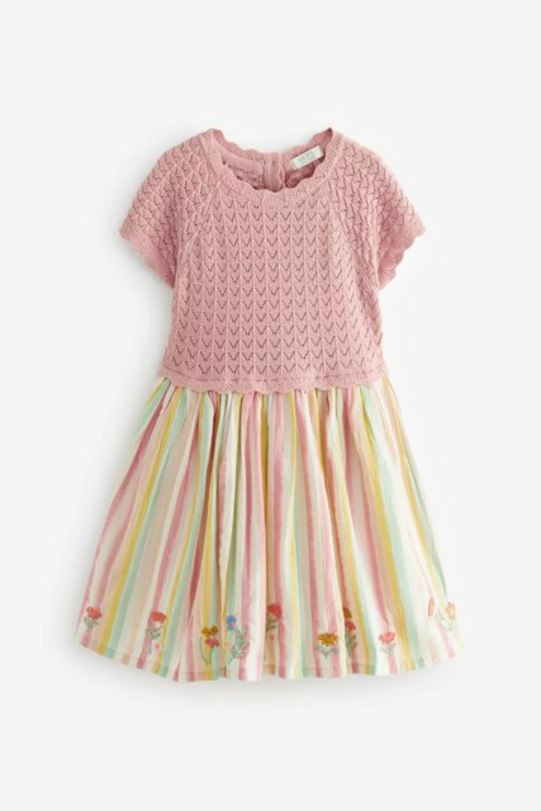 Next Strickkleid Pink gestreiftes Kleid (1-tlg) günstig online kaufen