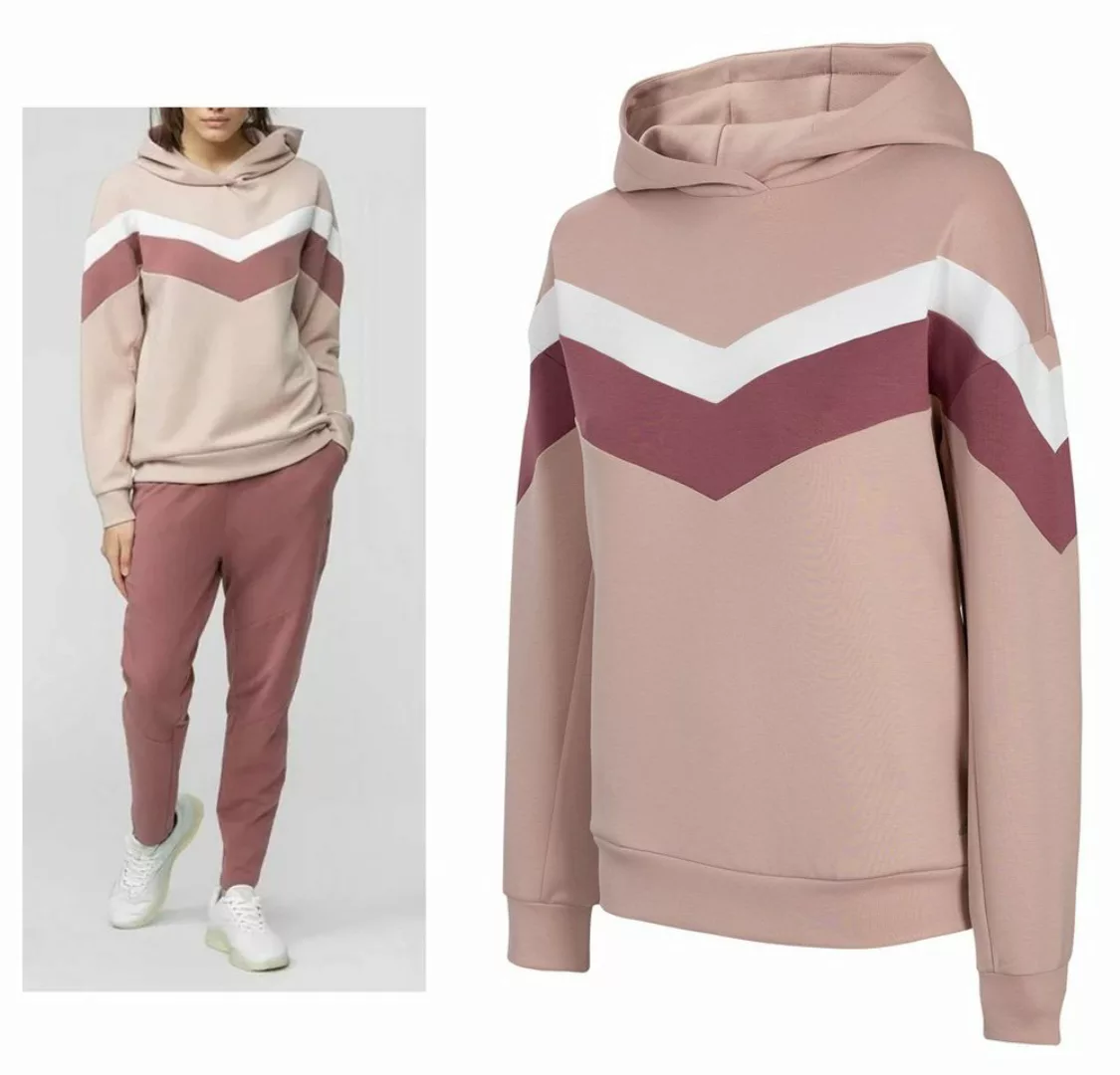 4F Trekkingjacke 4F - Damen Sweatpullover - dicker Hoodie, weiß rose günstig online kaufen