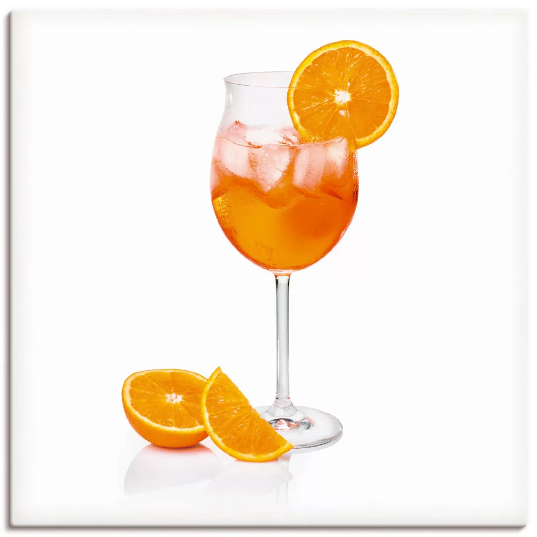 Artland Wandbild "Aperol Spritz mit einer Scheibe Orange", Getränke, (1 St. günstig online kaufen