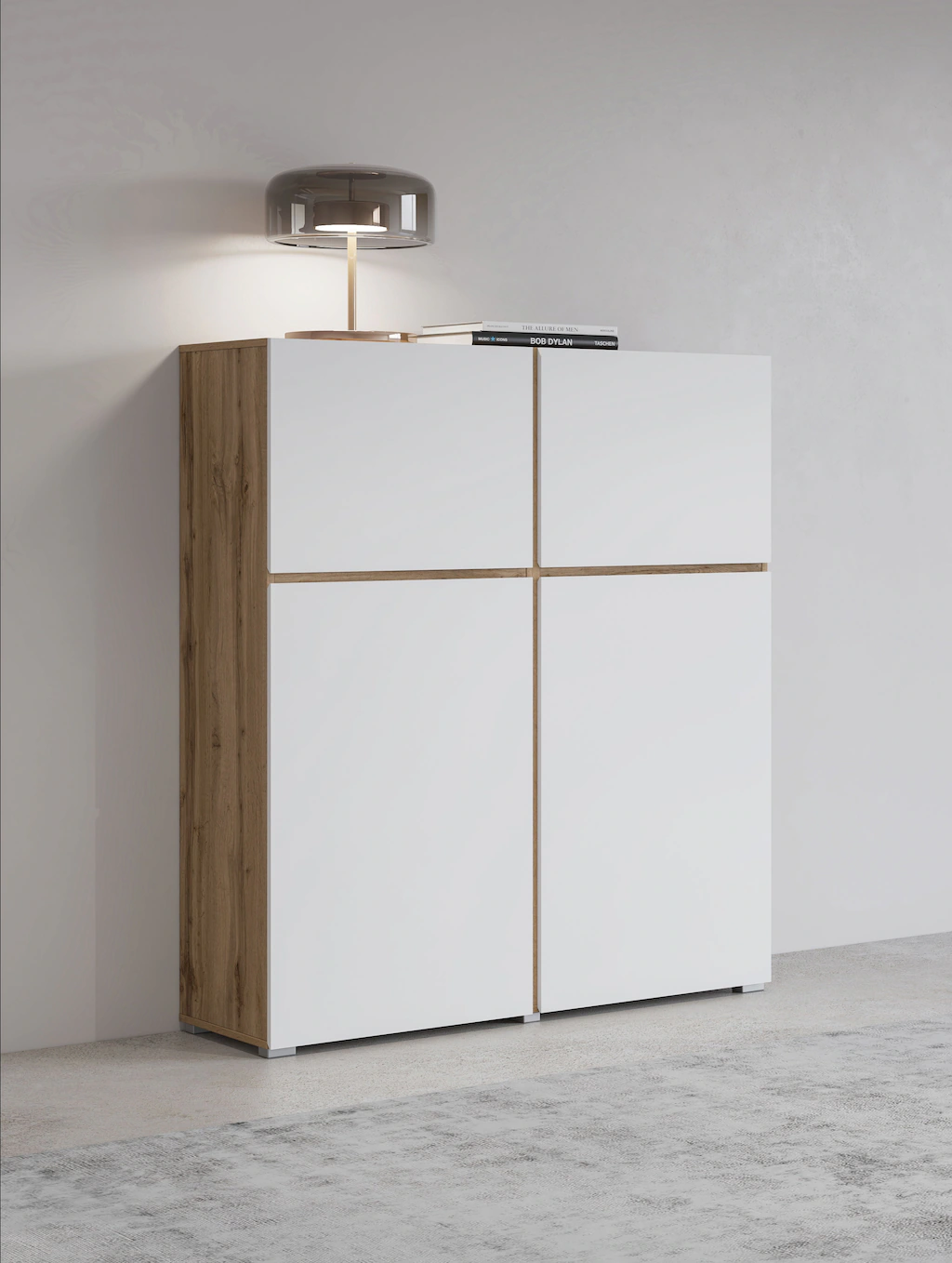 INOSIGN Highboard "Cross, moderne grifflose Hochkommode mit 4 Türen,Türkomm günstig online kaufen