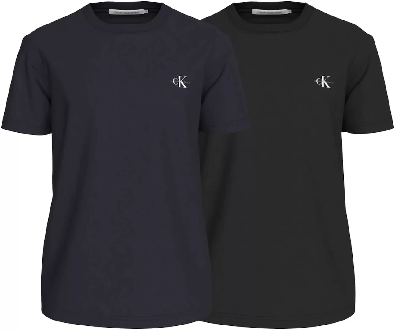 Calvin Klein Jeans T-Shirt 2 PACK MONOLOGO mit kleinem Logodruck auf der Br günstig online kaufen