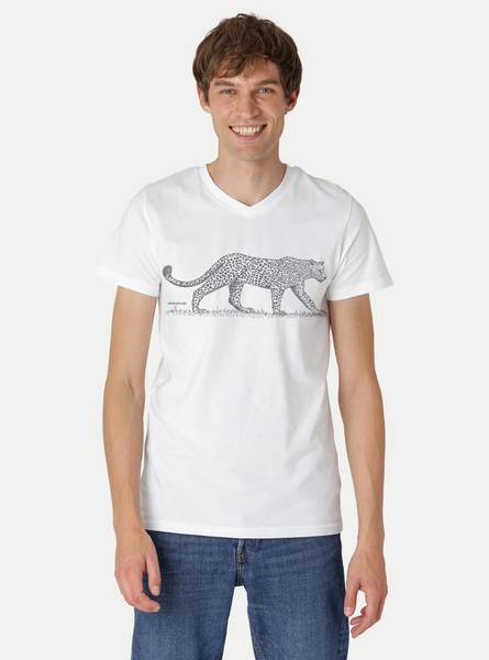 Bio-herren-t-shirt V-neck Leopard günstig online kaufen