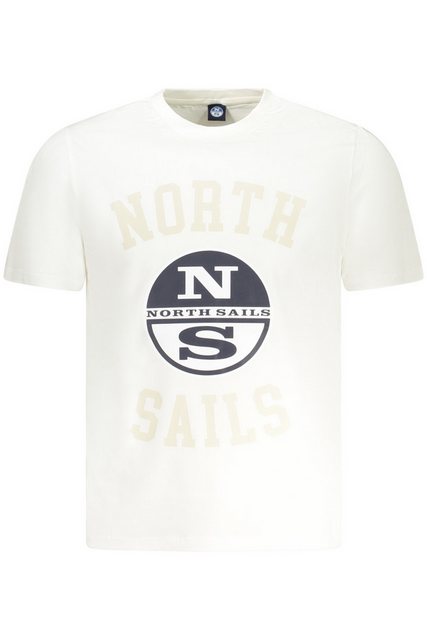 North Sails T-Shirt Weißes Herren Kurzarm-T-Shirt mit Rundhals und günstig online kaufen