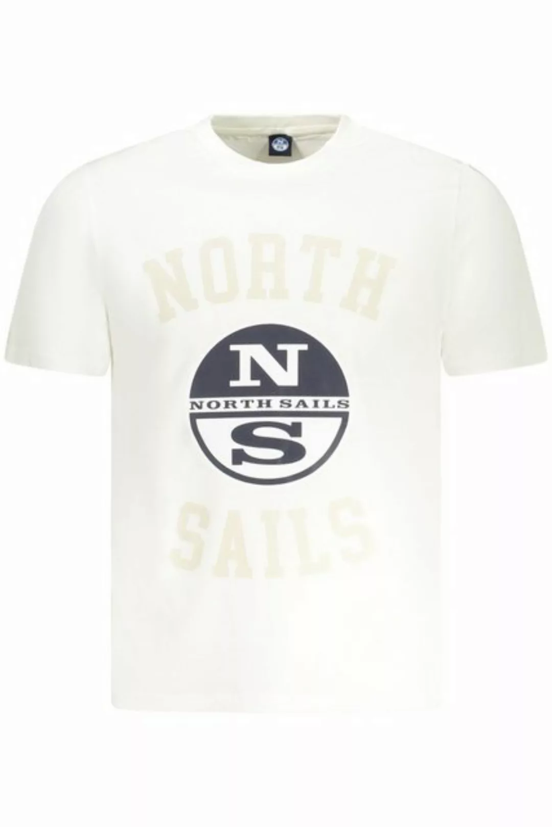 North Sails T-Shirt Weißes Herren Kurzarm-T-Shirt mit Rundhals und günstig online kaufen