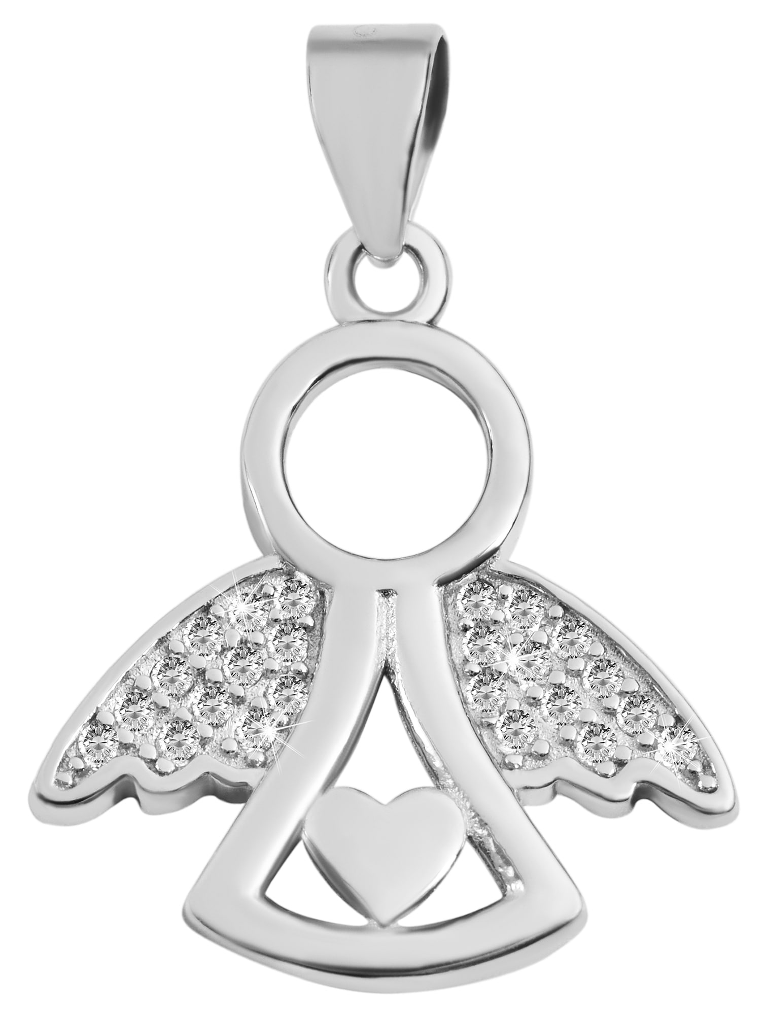 Adelia´s Kettenanhänger "Anhänger Engel aus 925 Silber mit Zirkonia" günstig online kaufen