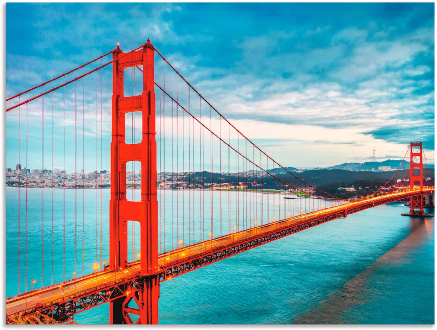 Artland Wandbild "Golden Gate Bridge", Brücken, (1 St.) günstig online kaufen